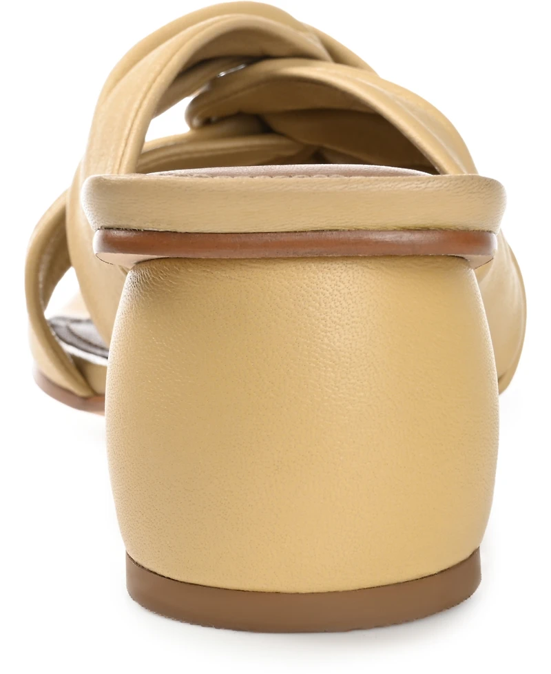 Journee Signature Women's Charlize Twisted Slip On Dress Sandals