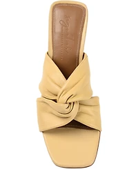 Journee Signature Women's Charlize Twisted Slip On Dress Sandals