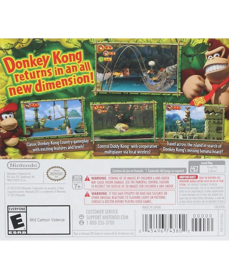 Donkey Kong Country Returns (Nintendo Selects) - Nintendo 3DS