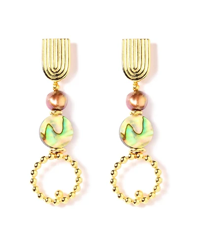 Nectar Nectar New York Tranquility Abalone Dangle Earrings