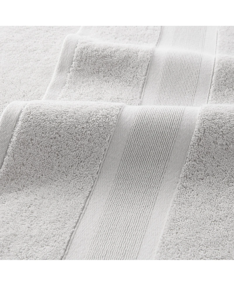 Aegean Eco-Friendly Recycled Turkish Bath Towels (2 Pack), 30x60, 600 Gsm, Solid Color with Weft Woven Stripe Dobby, 50% Recycled, Long-Staple Rin