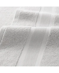 Aegean Eco-Friendly Recycled Turkish Bath Towels (2 Pack), 30x60, 600 Gsm, Solid Color with Weft Woven Stripe Dobby, 50% Recycled, Long-Staple Rin