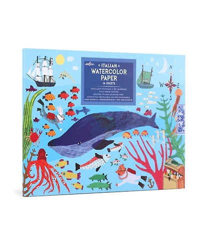 Eeboo In The Sea Watercolor Pad, 16 Sheets