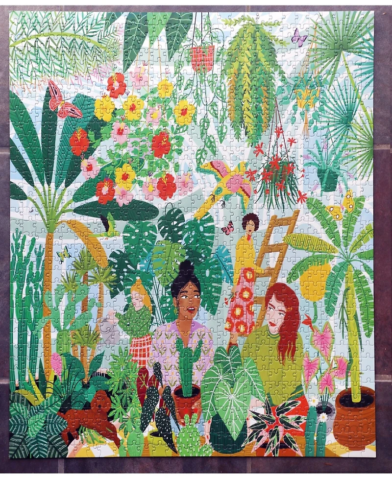 Eeboo Piece and Love Plant Ladies 1000 Piece Square Adult Jigsaw Puzzle Set