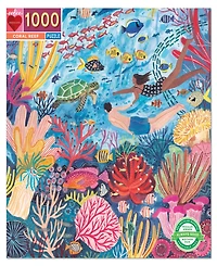 Eeboo Piece and Love Coral Reef 1000 Piece Square Adult Jigsaw Puzzle Set