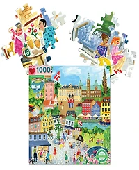 Eeboo Piece and Love Copenhagen Square Adult Jigsaw Puzzle Set, 1000 Piece