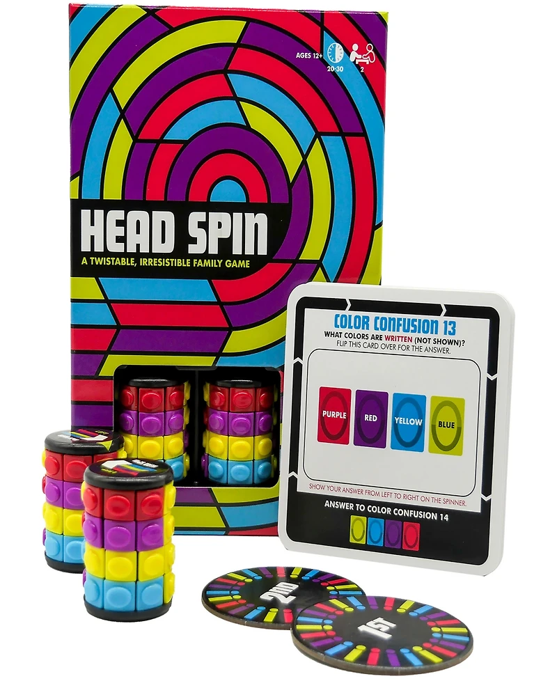 Project Genius Head Spin Family Two-Player Fidget-Spinner Game