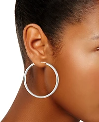 2-Pc. Set Polished Endless Small & Medium Hoop Earrings