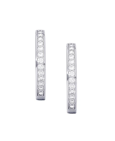 Macy's Cubic Zirconia Pave Round Hoop Earrings