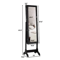 Mirrored Jewelry Cabinet Storage Organizer Box Drawers