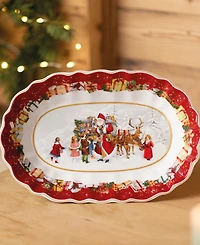 Villeroy & Boch Toy's Fantasy Oval Platter, Santa and Kids