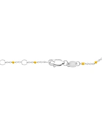 Aquamarine (1/5 ct. t.w.) & Enamel Bead Link Bracelet Sterling Silver (Also Additional Gemstones)