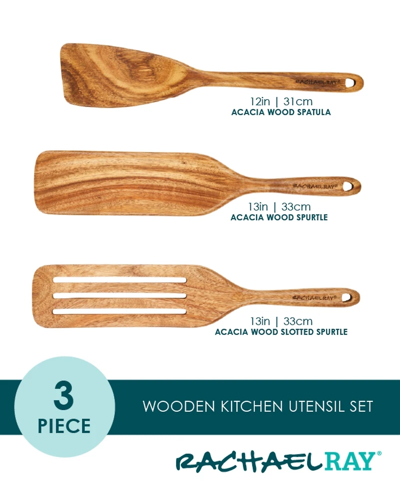 Rachael Ray Tools and Gadgets Wooden Kitchen Utensils