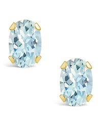 Macy's Gemstone Stud Earrings 10k Yellow Gold