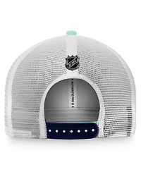 Men's Fanatics Light Blue, White Seattle Kraken Authentic Pro Rink Trucker Snapback Hat