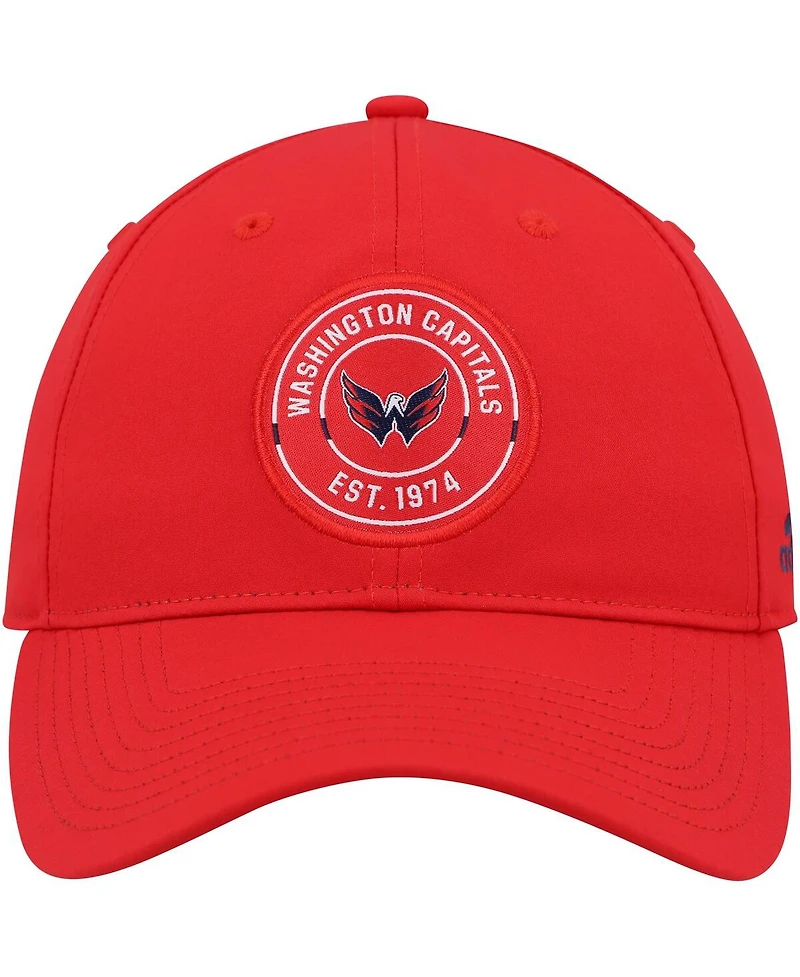 Men's adidas Red Washington Capitals Team Circle Slouch Adjustable Hat