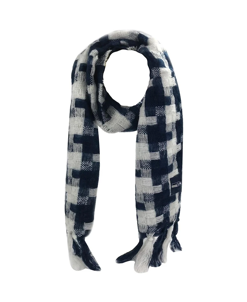 Women's Foco Seattle Seahawks Checkered Woven Blanket Scarf