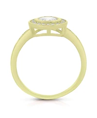 Sterling Silver Clear Bezel-set Cubic Zirconia Ring