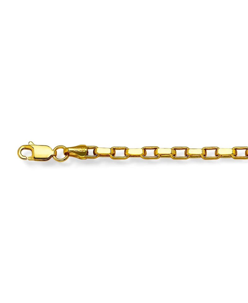 Elongated Box Link 24" Chain Necklace (3mm) in 14k Gold