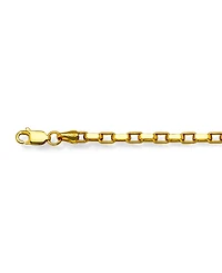Elongated Box Link 24" Chain Necklace (3mm) in 14k Gold