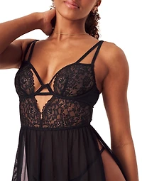 Adore Me Women's Rae Unlined Babydoll & G-String Set Lingerie