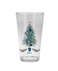 Fiesta Blue Christmas Tree Tapered Cooler 4 Piece Glass Set, 16 oz