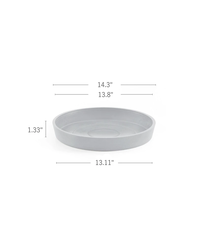 Ecopots Round Recycled Plastic Modern Indoor and Outdoor Planter