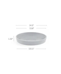 Ecopots Round Recycled Plastic Modern Indoor and Outdoor Planter