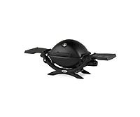 Weber Q 1200 Gas Grill (Black) And Adapter Hose