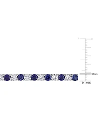 2-Pc. Set Lab-Grown Blue Sapphire (23-3/4 ct. t.w.) & White (23-3/8 Collar Necklace Bracelet Sterling Silver (Also i