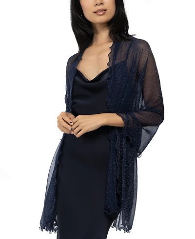 I.n.c. International Concepts Ruffle-Edge Metallic Evening Wrap, Created for Macy's
