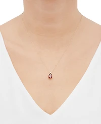 Garnet (1-3/4 ct. t.w.) & Diamond Accent 18" Pendant Necklace in 14k Gold