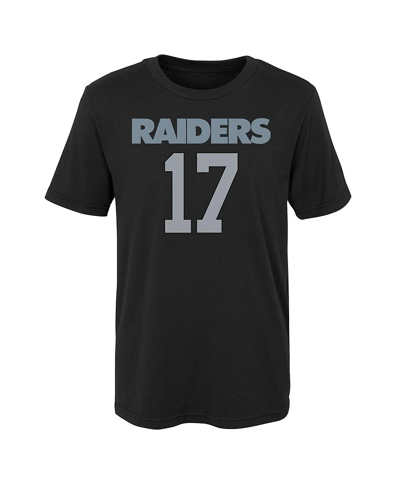 Little Boys and Girls Davante Adams Black Las Vegas Raiders Mainliner Player Name Number T-shirt