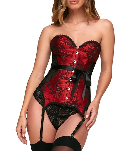 Adore Me Women's Jasmine Boned Corset & Thong Set