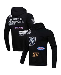 Men's Pro Standard Black Las Vegas Raiders 3x Super Bowl Champions Pullover Hoodie