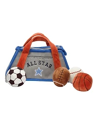 Lambs & Ivy Baby Sports Interactive Plush Toy Set - Football/Basketball/Baseball