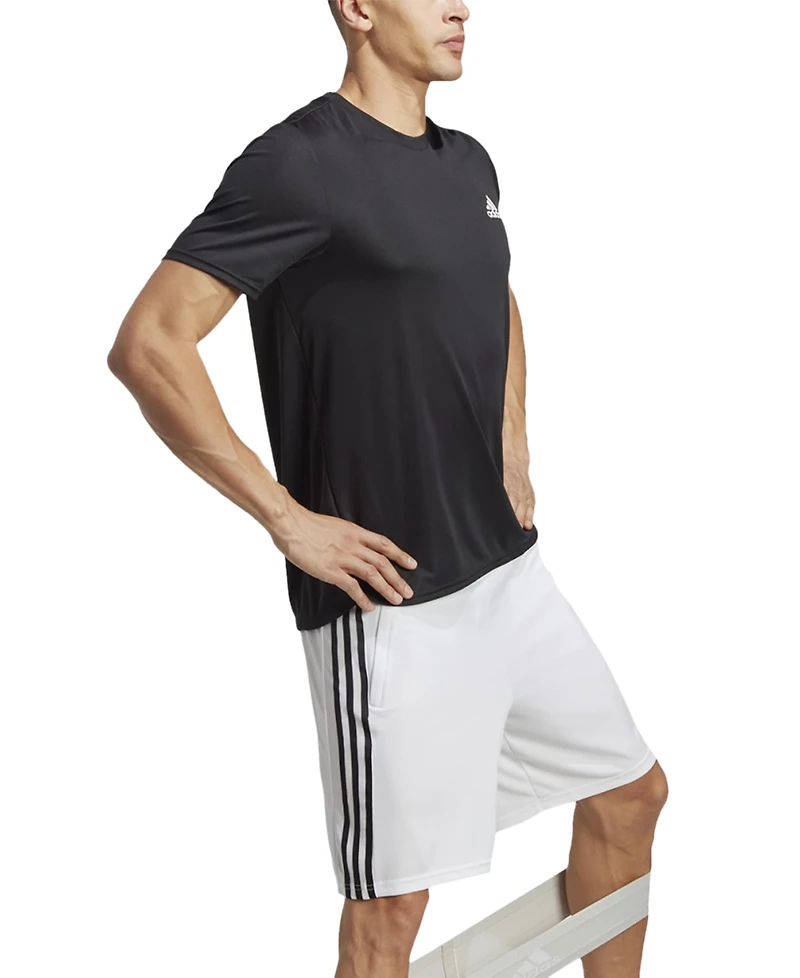 adidas Men's Train Essentials Classic-Fit Aeroready 3-Stripes 10" Training Shorts