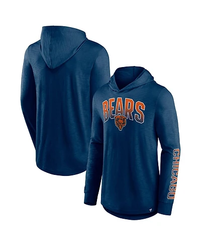 Men's Fanatics Navy Chicago Bears Front Runner Pullover Hoodie