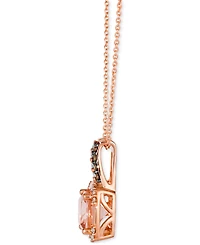 Le Vian Peach Morganite (1-1/4 ct. t.w.) & Diamond (1/4 ct. t.w.) Pendant Necklace in 14k Rose Gold