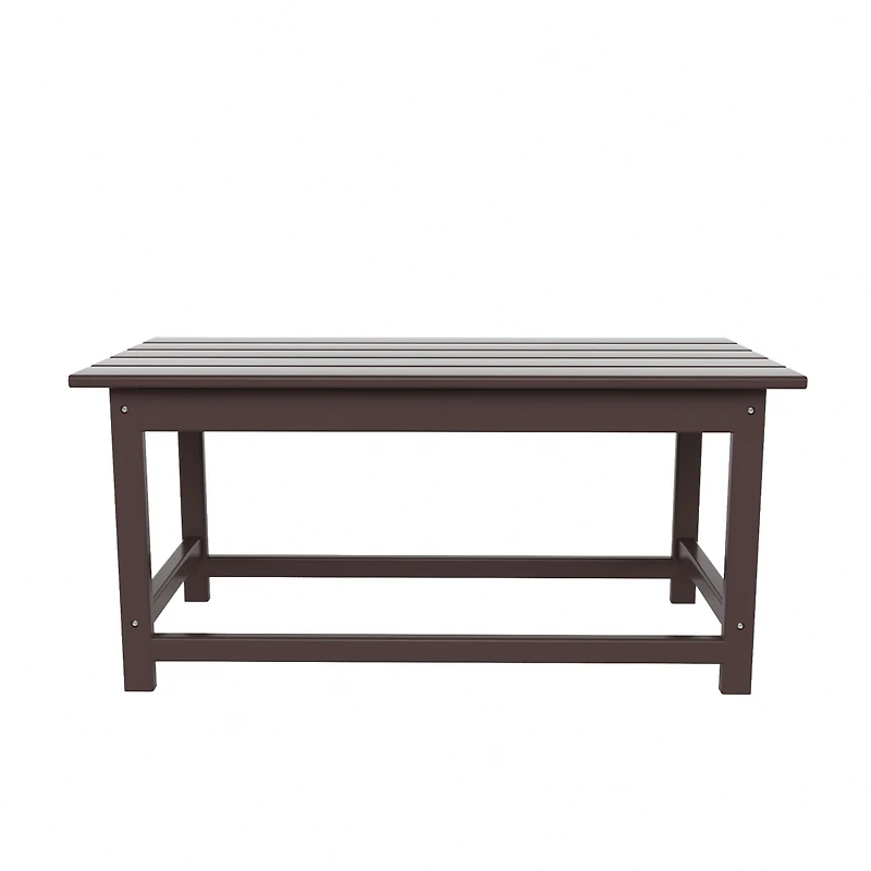 WestinTrends 3-Piece Outdoor Patio Adirondack Coffee Table and Side Set