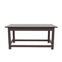 WestinTrends 3-Piece Outdoor Patio Adirondack Coffee Table and Side Set