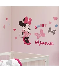 Lambs & Ivy Disney Baby Minnie Mouse Love Wall Decals/Stickers with Hearts/Bows