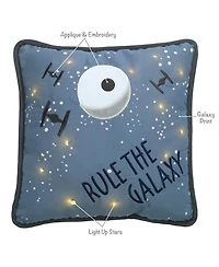 Lambs & Ivy Star Wars Signature Galaxy Led Light-Up Decorative Throw Pillow