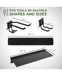 Raxgo Wall-Mounted Tool Racks with Storage Shelves and Hooks