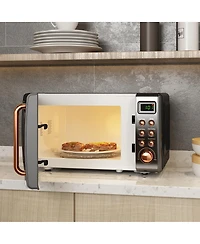 0.7Cu.ft Retro Countertop Microwave Oven 700W Led