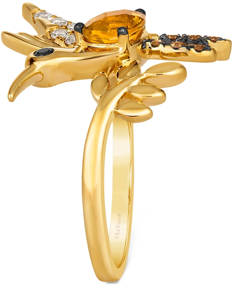 Le Vian Cinnamon Citrine (1/2 ct. t.w.), Nude Diamonds (1/6 ct. t.w.), Chocolate Diamonds (1/6 ct. t.w.) & Blackberry Diamonds (1/6 ct. t.w.) Hummingb