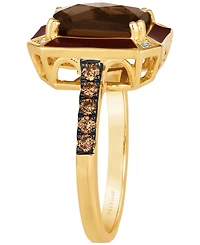 Le Vian Chocolate Quartz (3 ct. t.w.), Chocolate Diamonds (1/4 ct. t.w.) & Nude Diamonds (1/20 ct. t.w.) Statement Ring in 14k Gold