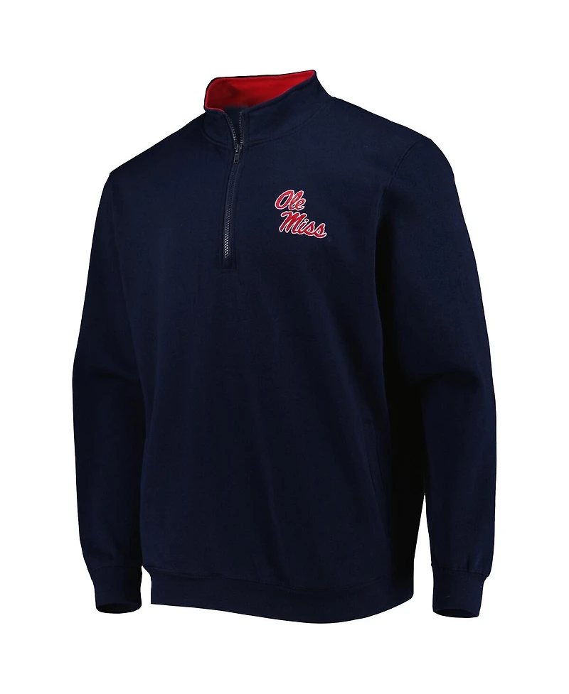 Men's Colosseum Ole Miss Rebels Tortugas Logo Quarter-Zip Jacket