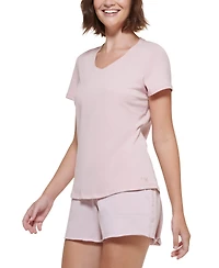 Calvin Klein Performance Embroidered V-Neck Logo T-Shirt