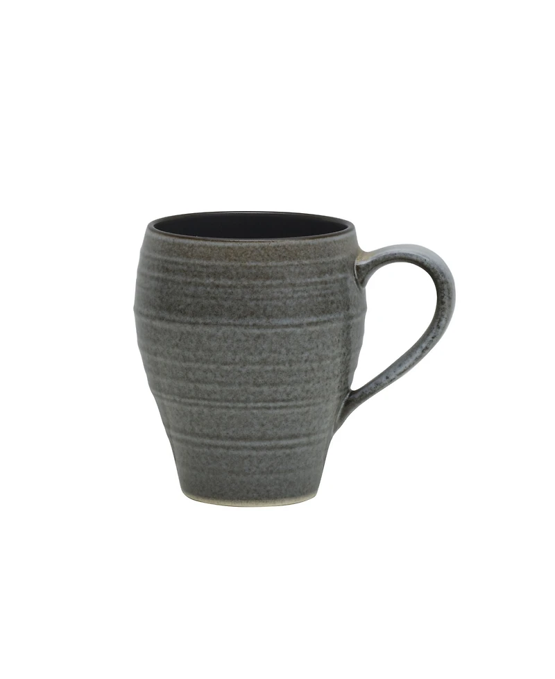 Mikasa Swirl Graphite 16 Piece Dinnerware Set, Service for 4